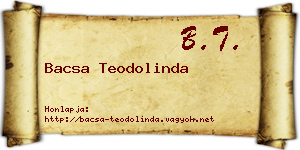 Bacsa Teodolinda névjegykártya